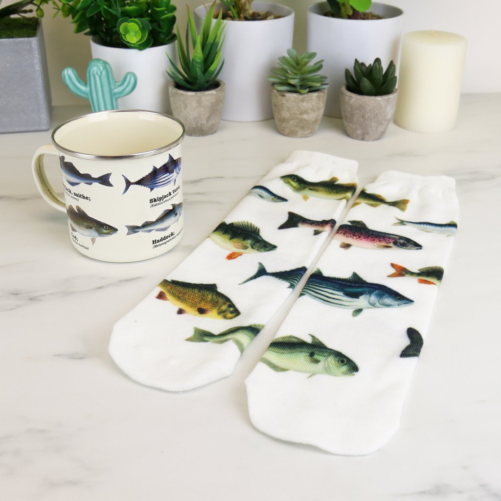 Gift Republic Mug & Socks - Fish