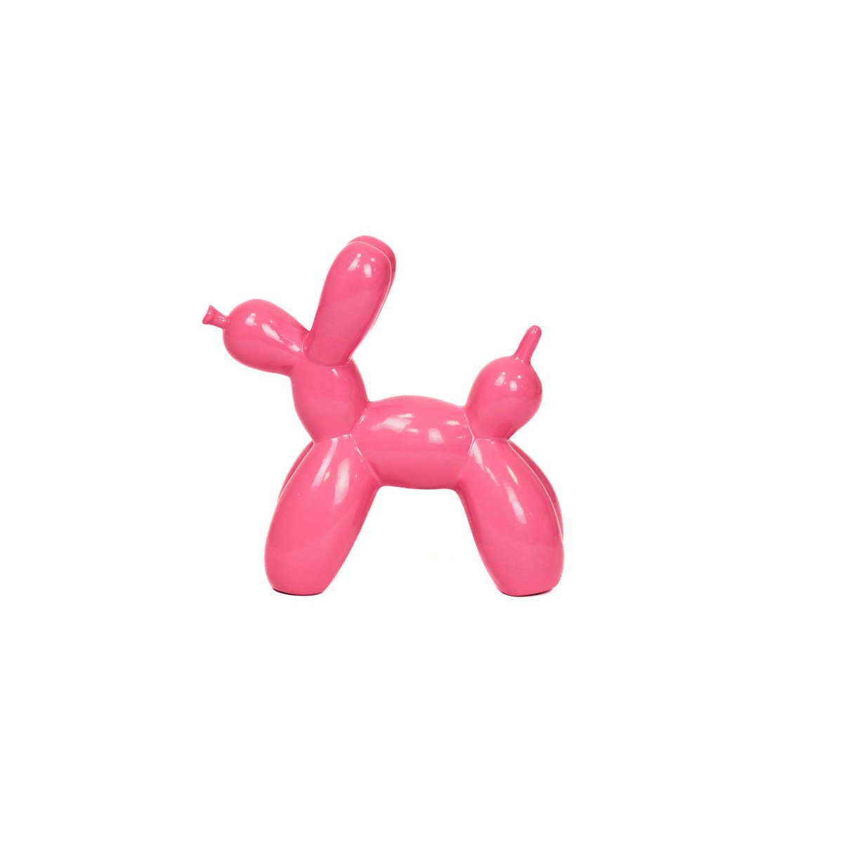 Ornament - Ballon Hond - Keramiek - Roze - 19x18,5x8,5cm