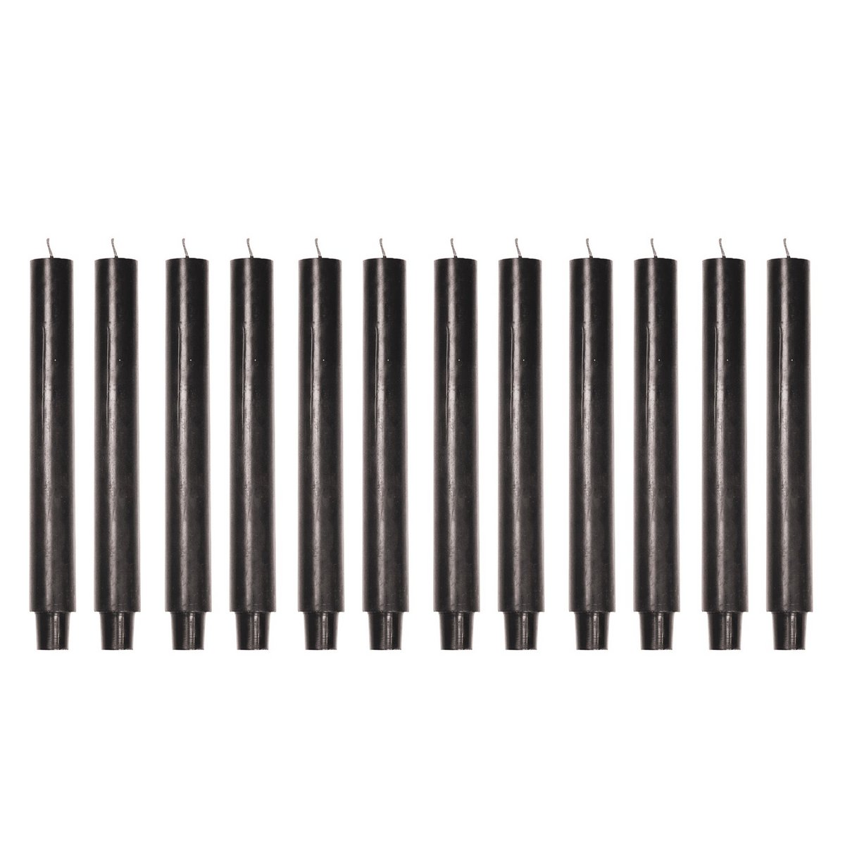 Tapers - Groot -XL- Wax-Zwart -Display 12 stuks - 3x25 cm
