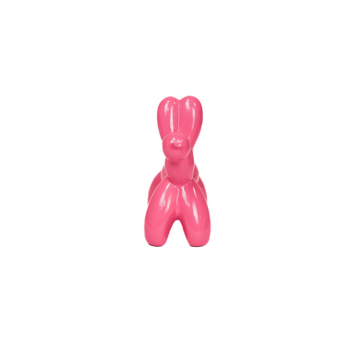 Ornament - Ballon Hond - Keramiek - Roze - 19x18,5x8,5cm