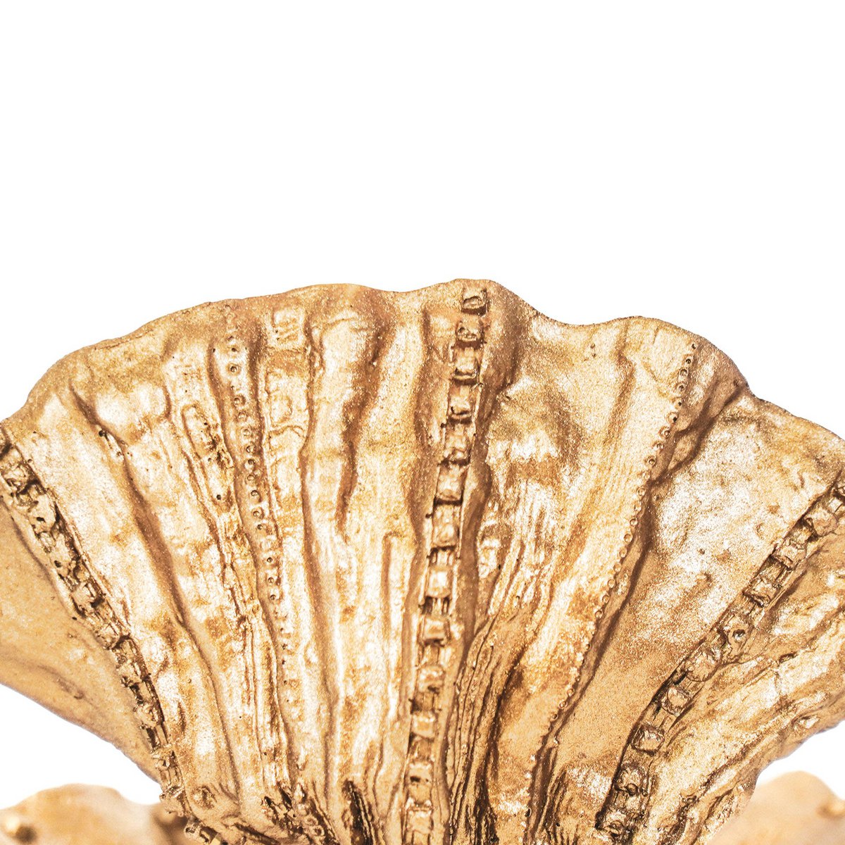Ornament - Schelp - Polyresin - Goud - 12,5x11,5x12cm
