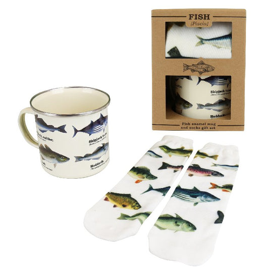 Gift Republic Mug & Socks - Fish