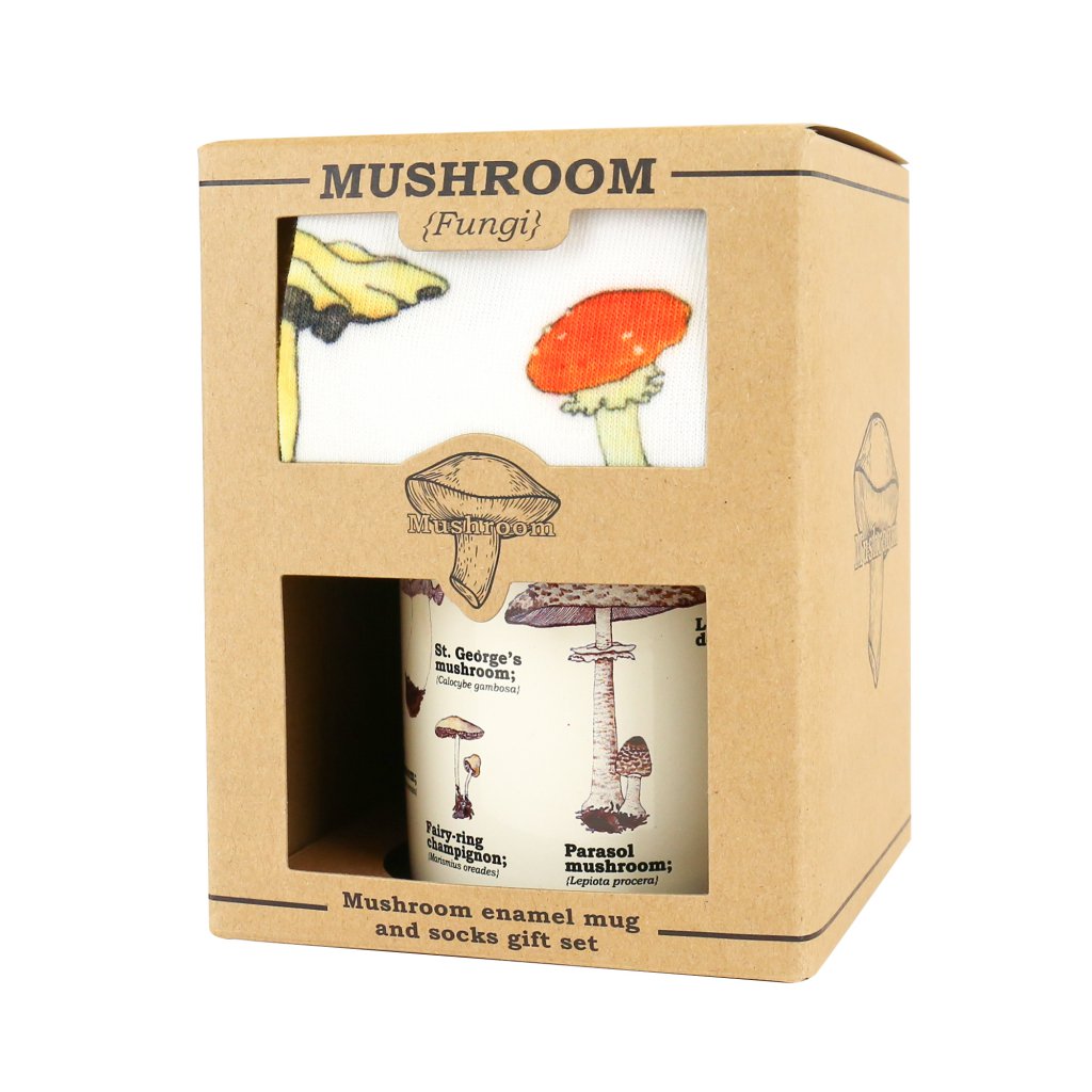 Gift Republic Mug & Socks - Mushroom