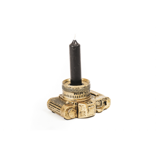Kaarshouder - Camera - Polyresin - Goud - 11x7x6cm