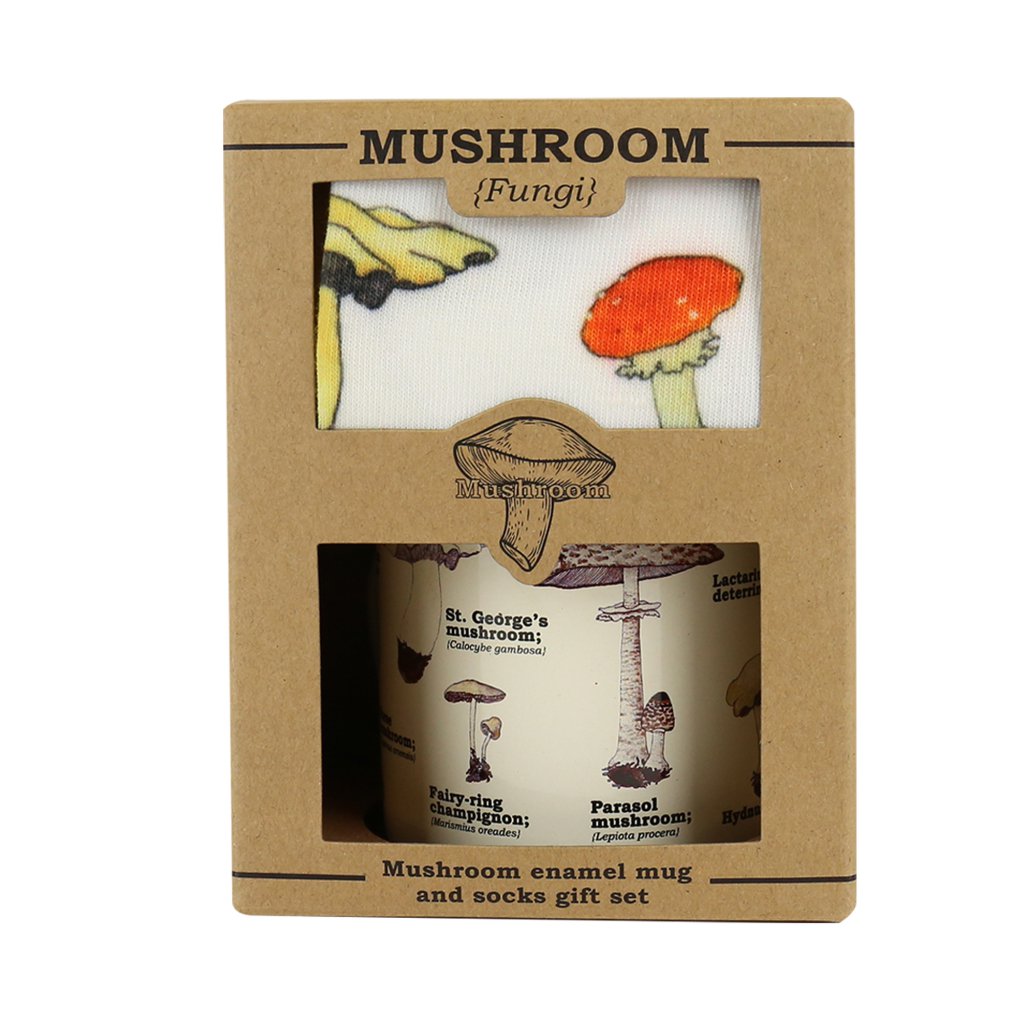 Gift Republic Mug & Socks - Mushroom