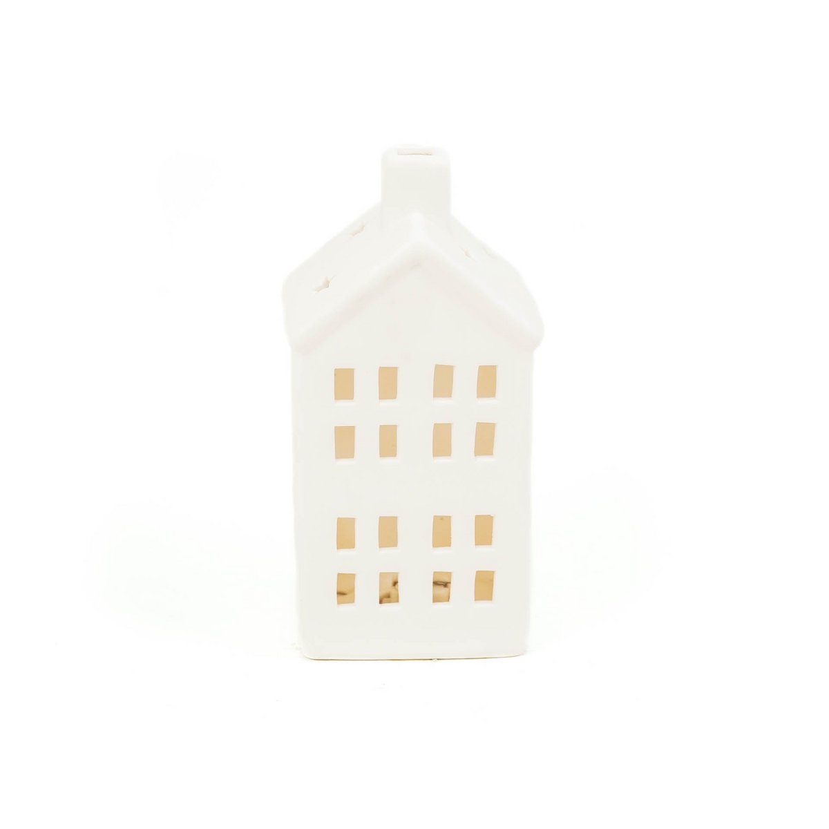 Ledlight- House - Ceramics - White - 9x7x17,5cm