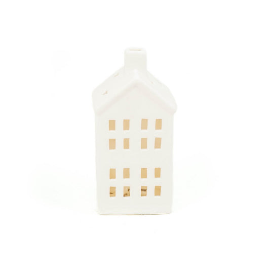 Ledlight- House - Ceramics - White - 9x7x17,5cm