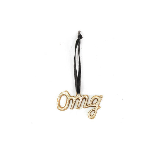 Teksthangers - Kerstmis - Metaal - Goud - OMG- Set 2 -8x0,5x5cm