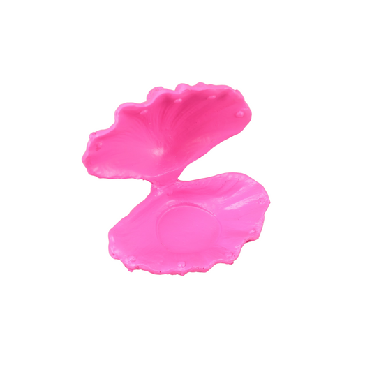 Ornament - Schelp/Oester - Polyresin - Roze - 12,5x11,5x12cm