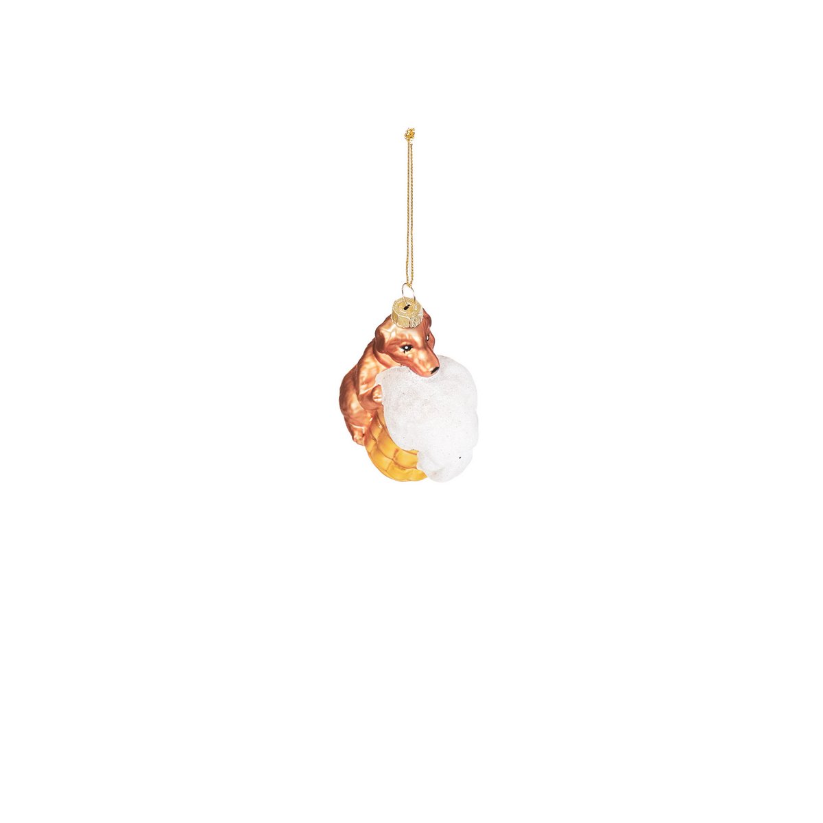 Ornament Kersthanger - Teckel - Glas - 6,5x3,5x8cm