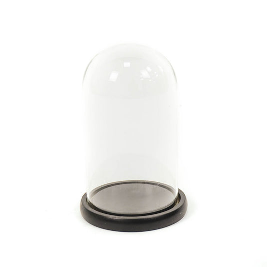 Stolp - Glas/Hout - Zwart - 14x14x22cm