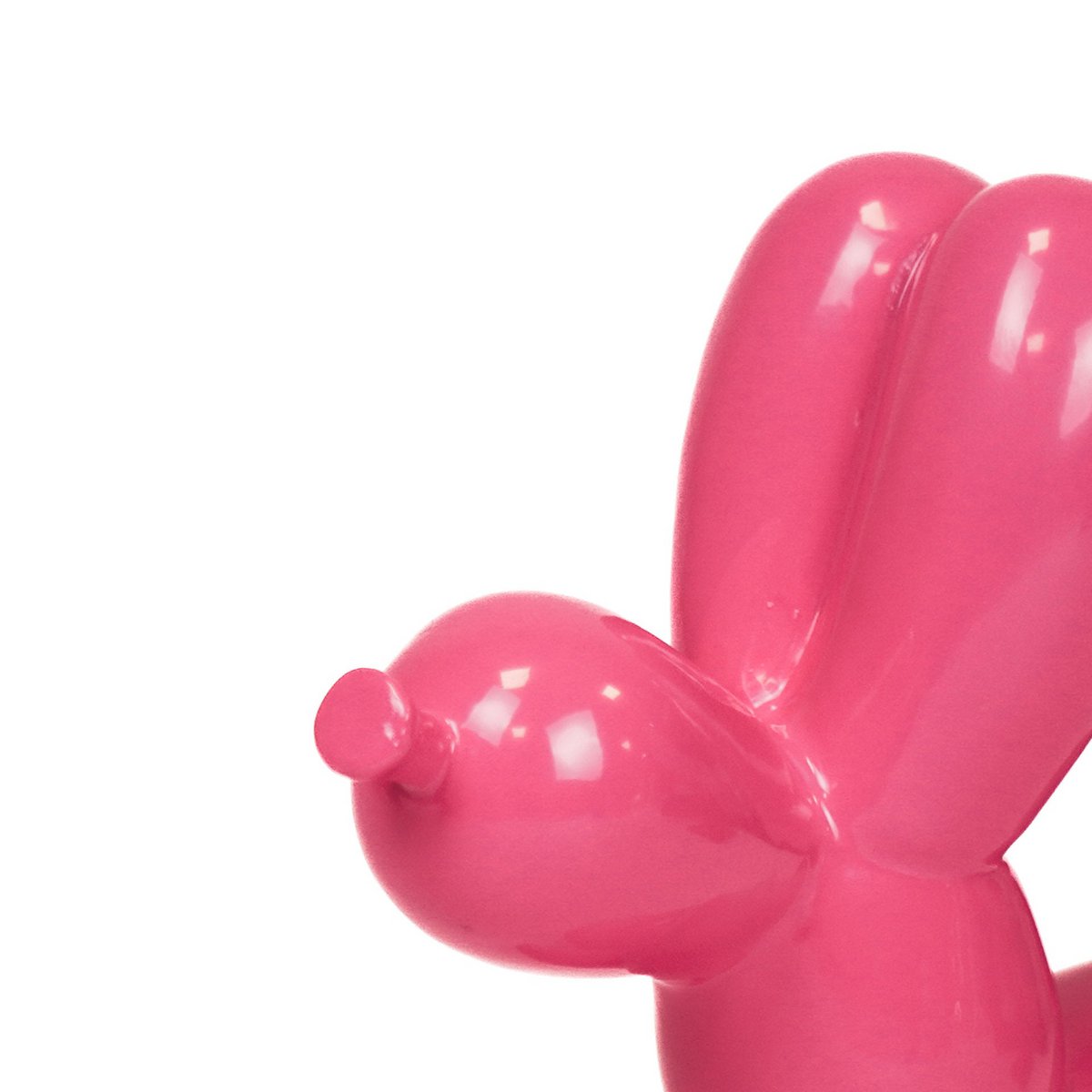 Ornament - Ballon Hond - Keramiek - Roze - 19x18,5x8,5cm