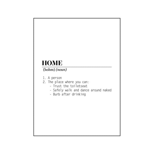 Housevitamin Home Woordenboek Poster-A4