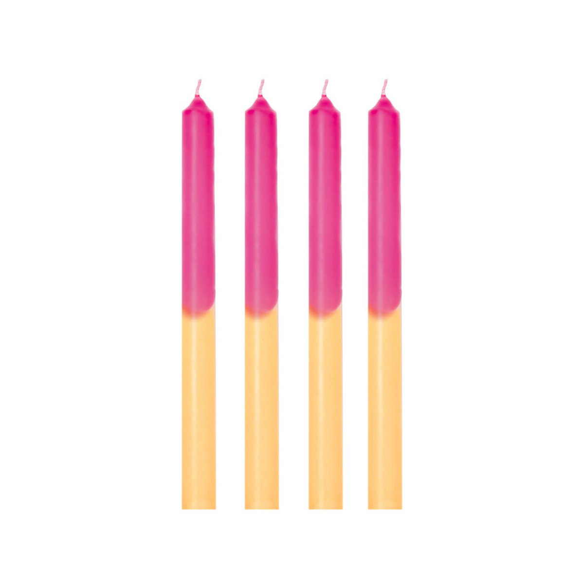 Tapers -Dipdye -Wax- Roze/Geel - S4- 25,8x9,5x2,5cm