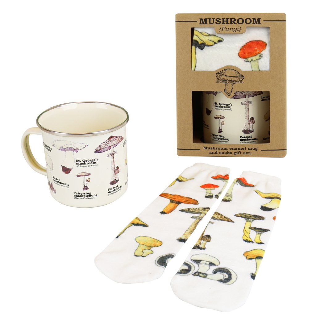 Gift Republic Mug & Socks - Mushroom