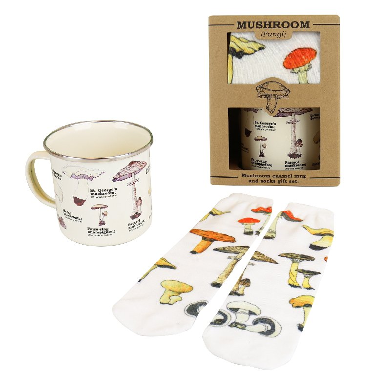 Gift Republic Mug & Socks - Mushroom