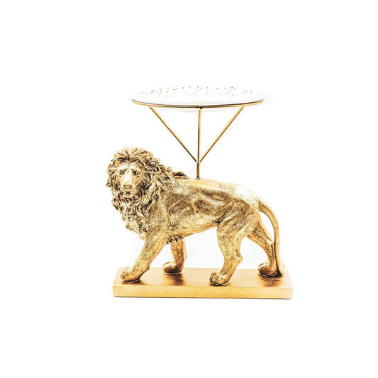 Bordenhouder - Leeuw - Polyresin/Metaal - Goud - 20x30x27cm
