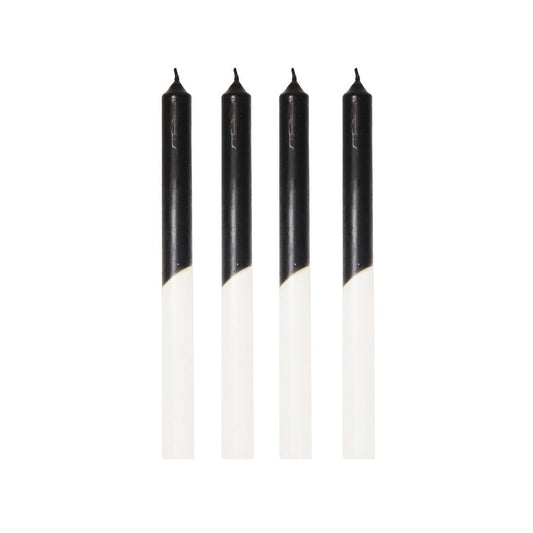 Tapers - Dipdye -Wax- Zwart/Wit - S4 - 25,8x9,5x2,5cm